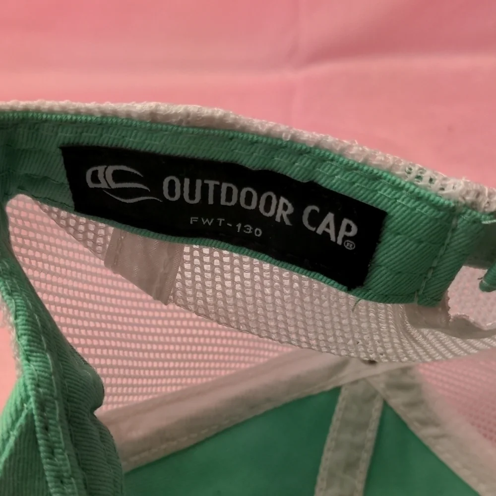 Outdoor Cap Mint Green Wade Incorporated White Mesh Adjustable Hat